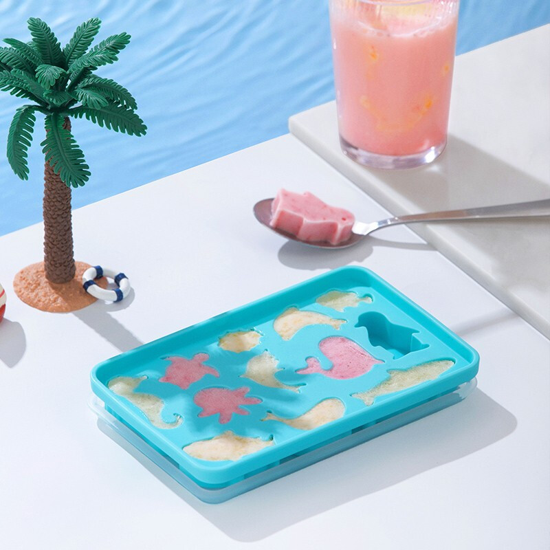 茶花奈斯童趣冰块盒（1个装）满足童心轻松脱模 蓝色