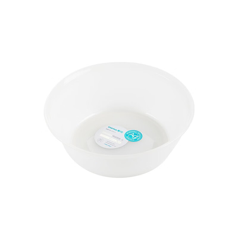 茶花银离子抗菌加厚脸盆塑料脚盆洗PP新生婴儿童大小脸盆洗菜盆 【抗菌款大号】圆盆