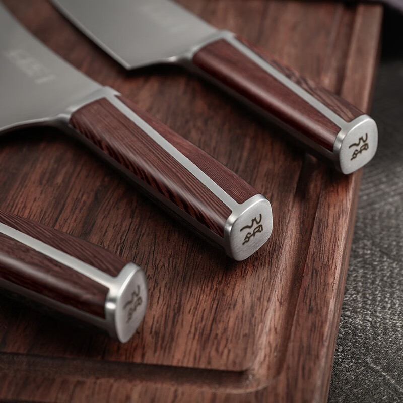 张小泉 套刀 家用刀具套装淳熙刀具五件套 不锈钢菜刀组合 磁吸刀架 淳熙五件套