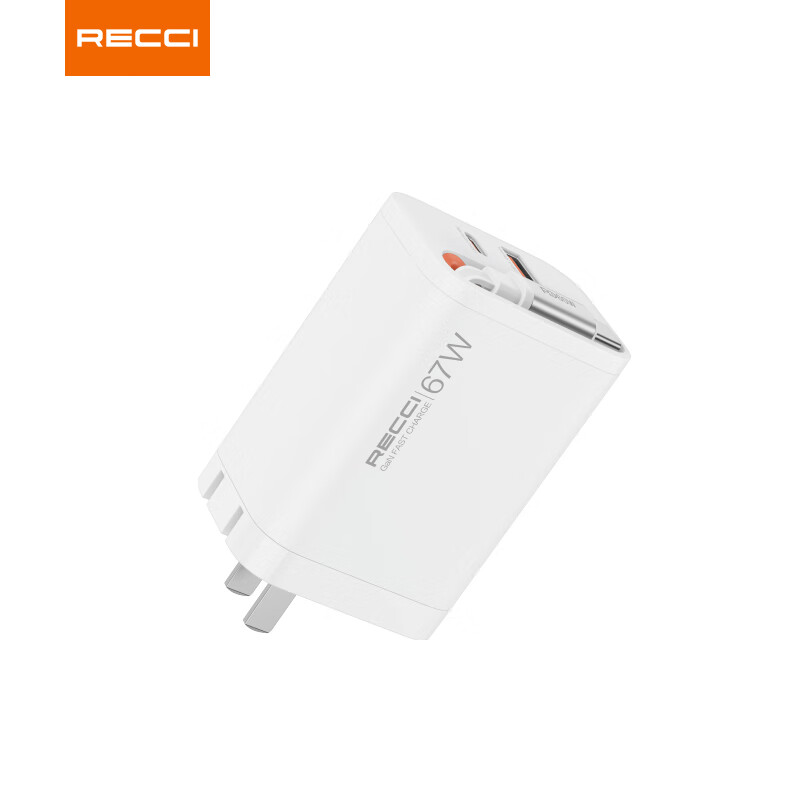 RECCI锐思RC103充电器67wGaN氮化镓双C口输出支持PD3.0快充协议PPS协议充头