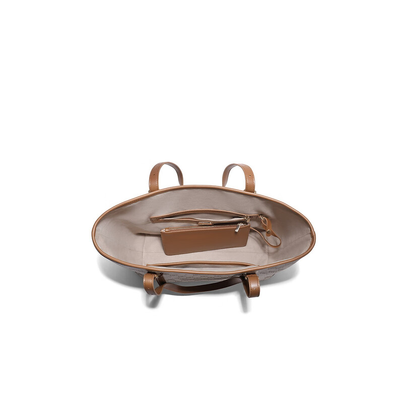 百丽包包女2023冬季新款复古通勤大容量单肩手提托特包X9223DX3预售 杏色 F