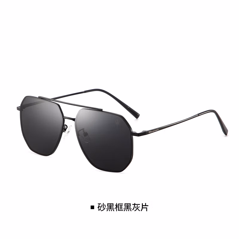 玛莎拉蒂Maserati太阳眼镜MSOG-8181砂黑框黑灰片