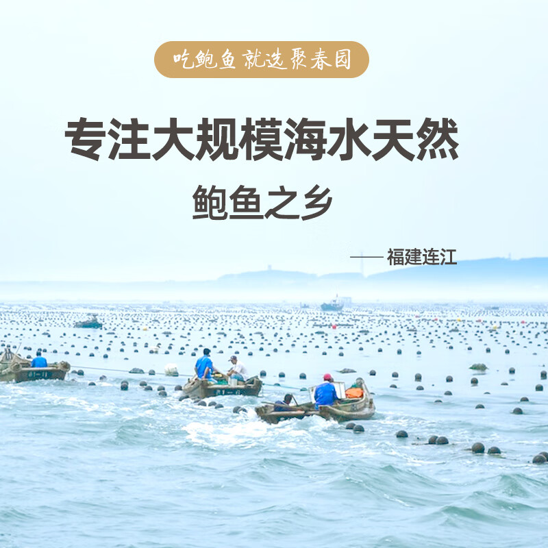 聚春园鲍鱼罐头4只装160g熬制鲍汁捞饭捞面加热即食方便菜海鲜水产年货