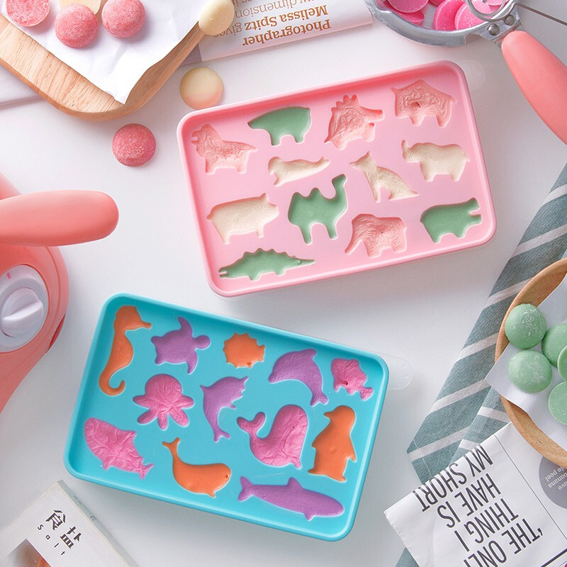 茶花奈斯童趣冰块盒（1个装）满足童心轻松脱模 蓝色