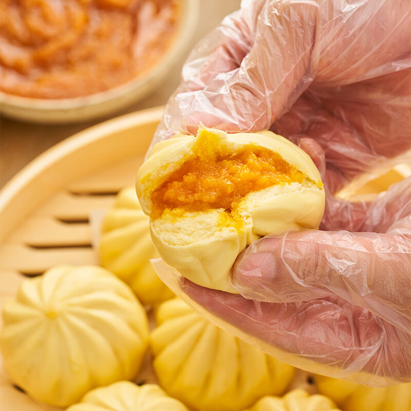聚春园官方蛋黄流沙包爆汁咸蛋黄流沙包点心上班族早餐速冻包子速冻面点 蛋黄流沙包360g（40g*9）*5