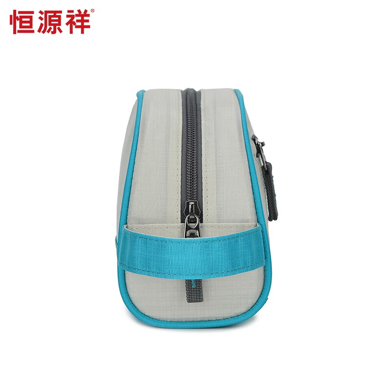 恒源祥（HYX）轻薄化妆包女大容量便携高级感外出旅行洗漱品收纳袋 橙色 轻薄洗漱包