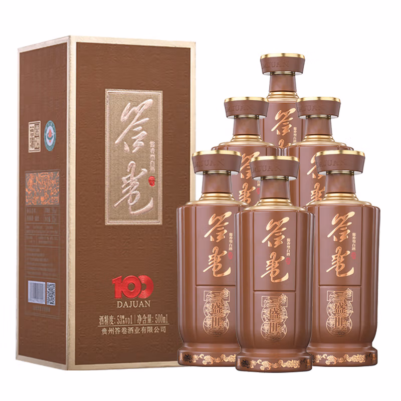 答卷贵州滴藏 酱香型白酒 盛世 53%vol 500mL 6瓶    整箱装