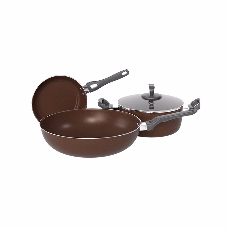 巴米乐（BURNELL） 搪瓷锅具三件套 BNL-GT205 炒锅320mm 煎锅220mm 炖锅220mm含盖 6套/箱 (单位:套)(平台编码:565633)