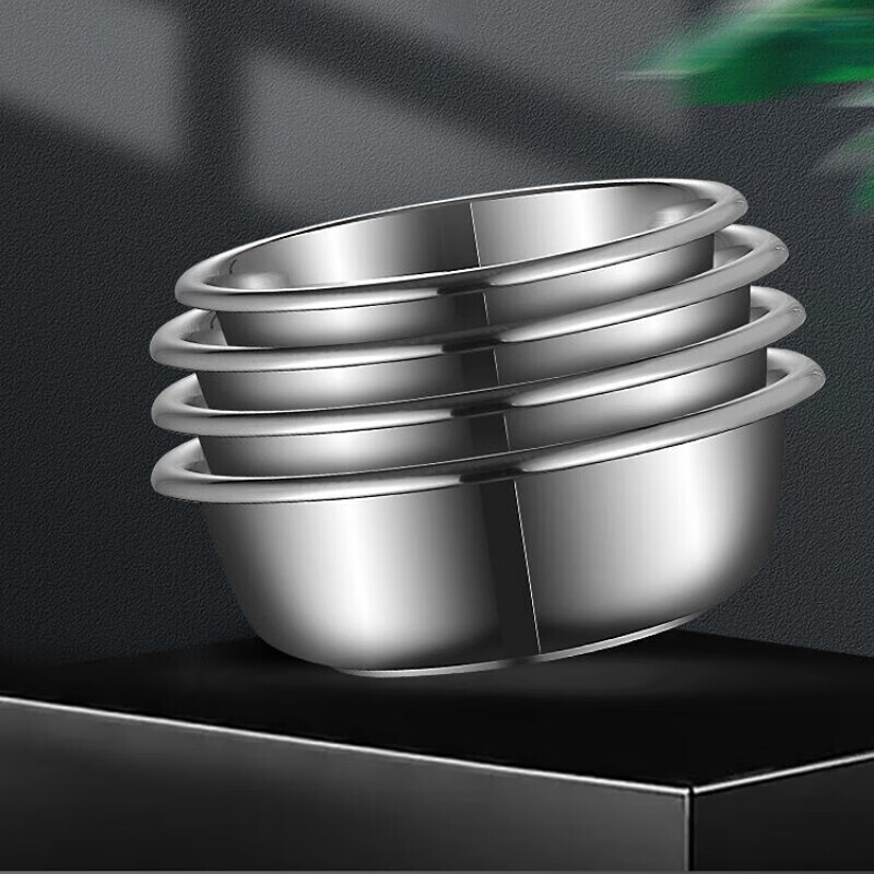 季风寒流（JFHL）304不锈钢盆大盆洗菜沥水盆商用大号特大盆特厚盆304钢45.1cm特厚