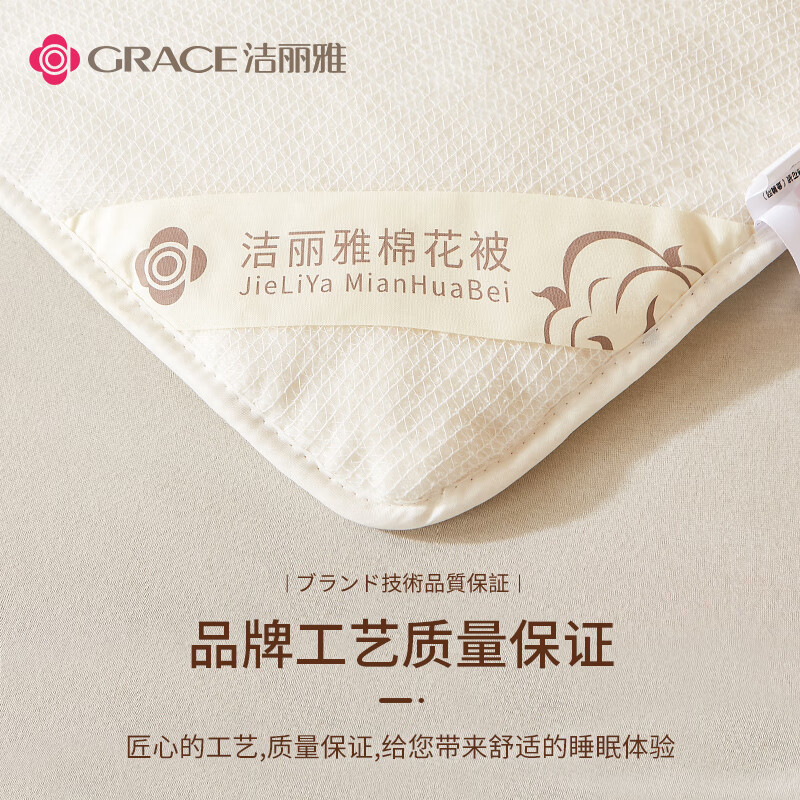 洁丽雅（Grace）新疆长绒棉棉花被子棉被棉花胎棉絮床垫被被芯被褥子 200*230 6斤