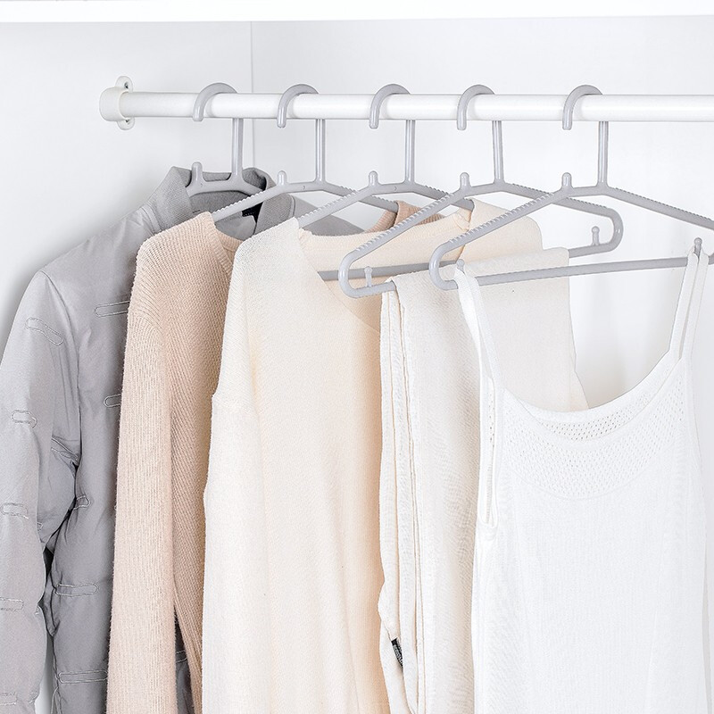 茶花衣架加厚加粗塑料防滑衣服撑大人挂晾晒衣架大码晒晾家用24只 【4组24只】浅红色