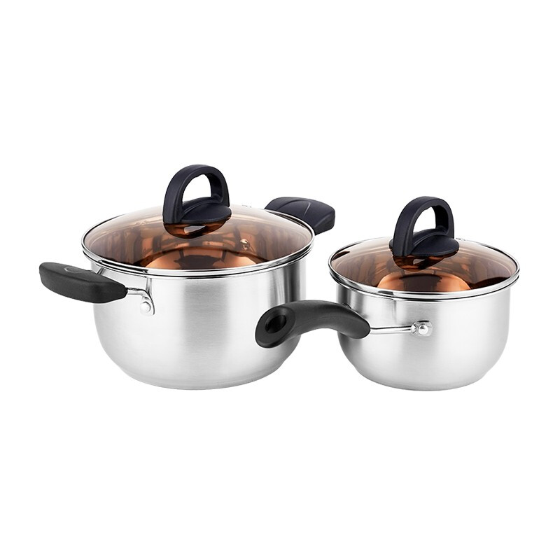 NOKA 加厚优质不锈钢奶锅汤锅套装 NOKA-21209