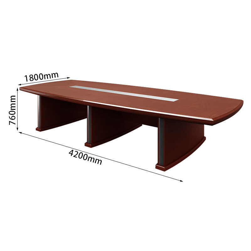 臻远ZY-QTZ-8办公家具油漆会议桌长桌接待洽谈桌大型会议台桌4.2米