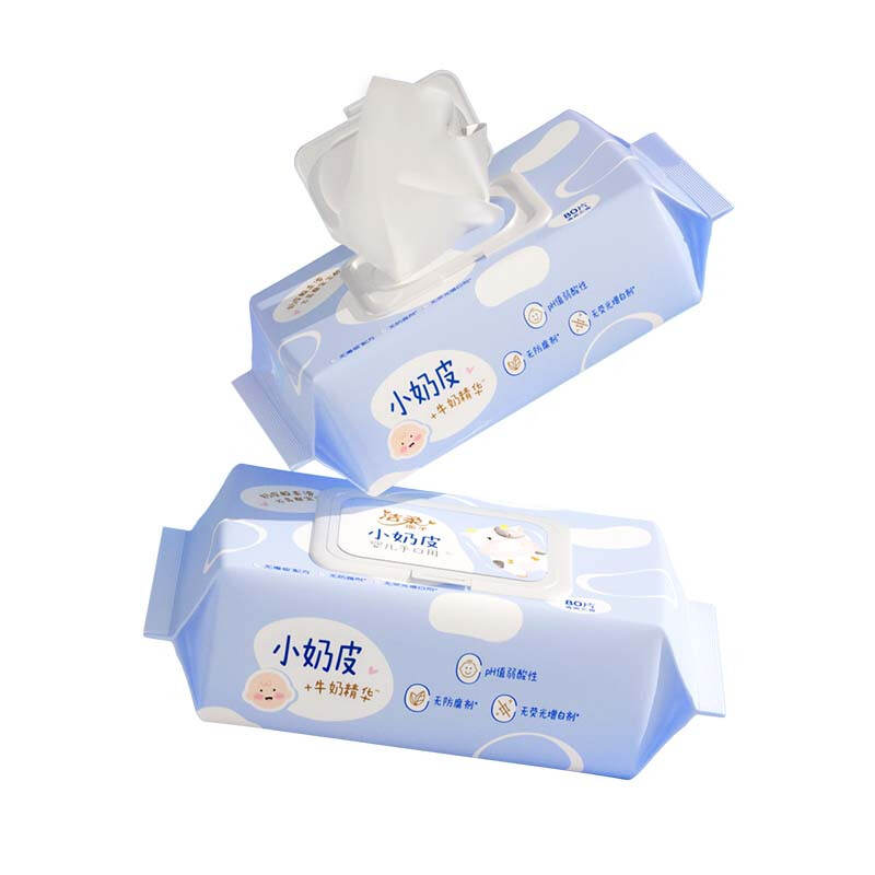 洁柔婴儿湿巾 亲肤小奶皮80片*6包 细滑无刺激 宝宝手口专用