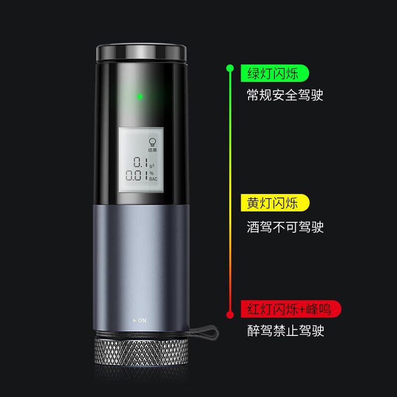 倍思（Baseus） 酒精测试仪器吹气家用 呼气式快速排查酒驾 交通专用便携式