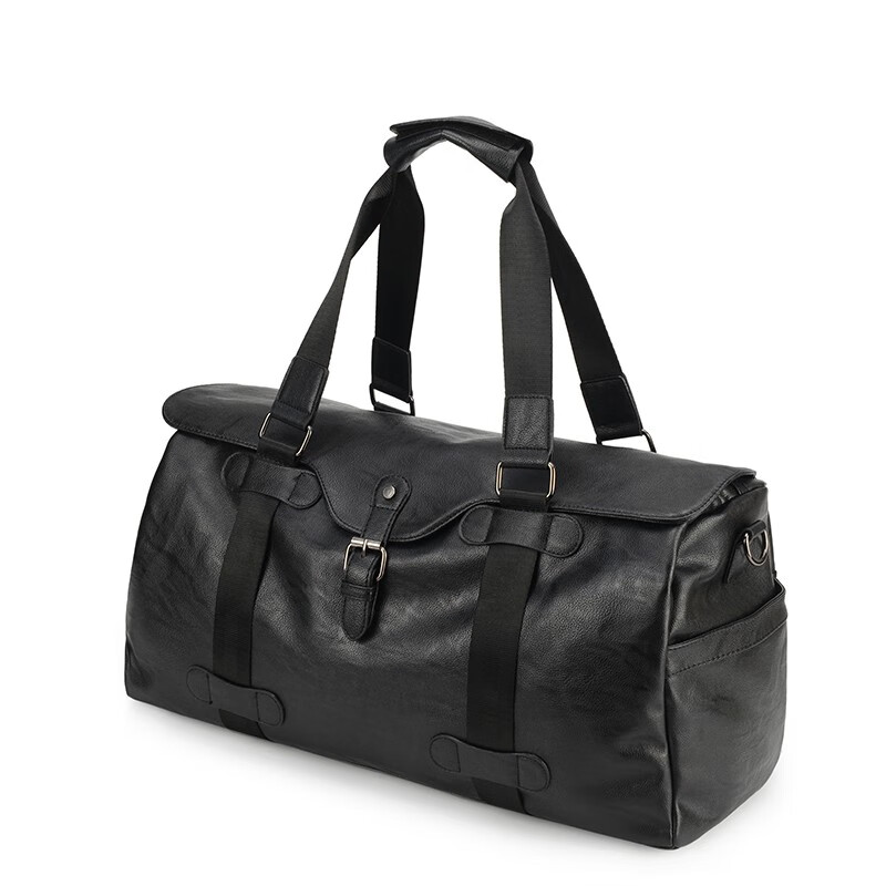 恒源祥（HYX）商务大容量手提旅游行李袋男轻便干湿分离运动健身瑜伽包短途旅行 黑色