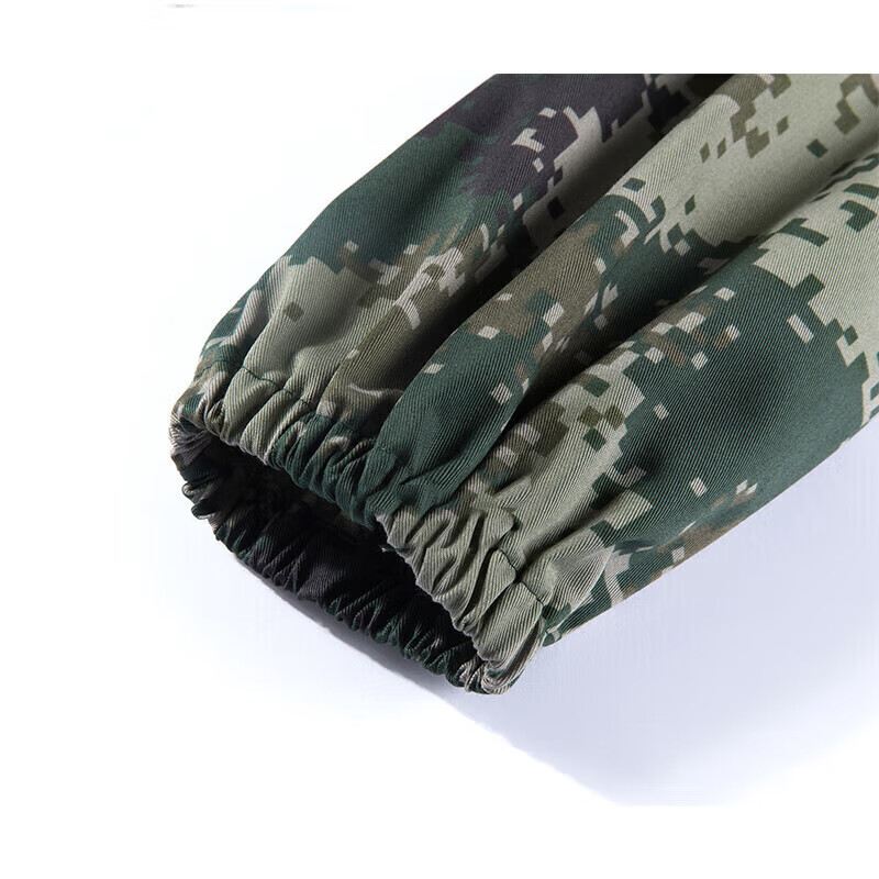 军凯鹏飞夏季水墨纹炊事服厨房工作服套装(上衣+套袖+围裙)