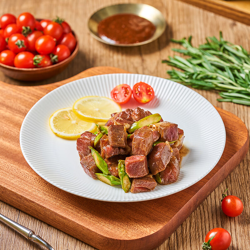 聚春园官方黑椒牛肉粒盒装中式牛肉半成品预制菜酒店餐厅家庭方便菜肴 黑椒牛肉粒350g