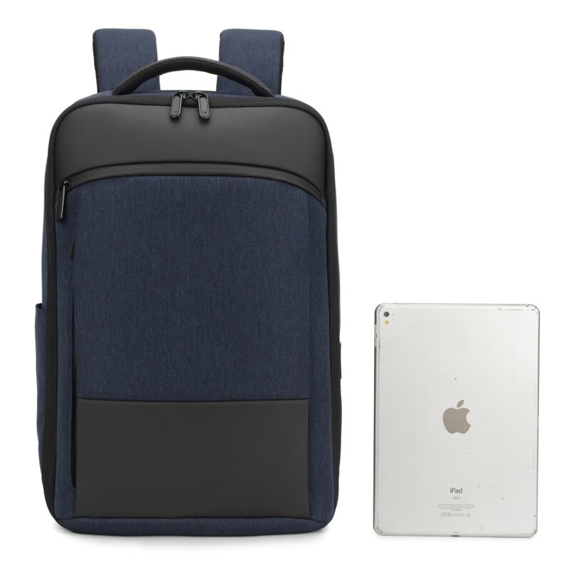 恒源祥（HYX）商务通勤双肩包男士大容量旅行包电脑背包时尚潮流大学生书包 黑色