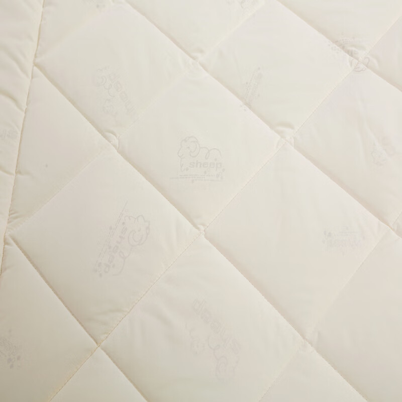 富安娜家纺床垫 保护床垫床褥垫 羊毛纤维保暖防滑 双人可折叠保护垫 120*200cm