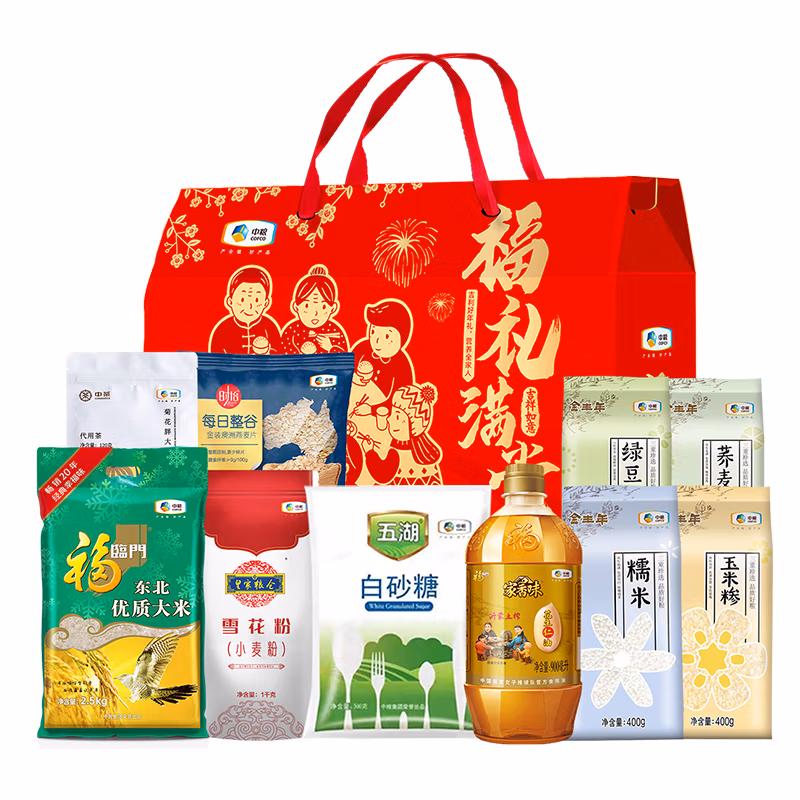 福临门米面油套餐粮油杂粮礼盒 创意大礼包C款