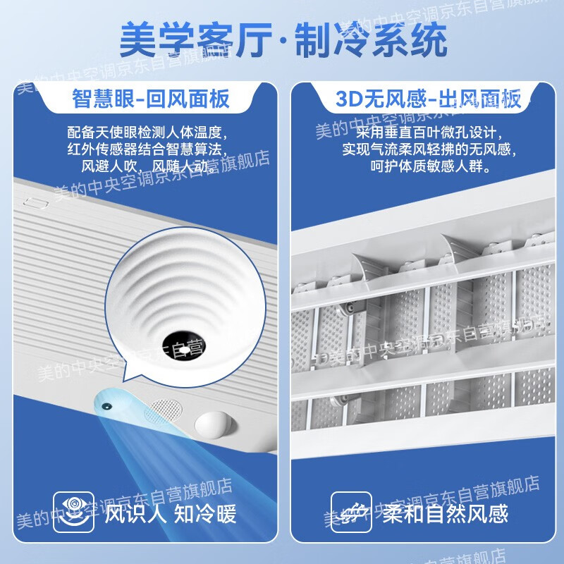 美的（Midea）中央空调小多联机领航者二代6匹一拖四一级能效风管机嵌入式空调MDVH-V140W/N1-E01LH(E1)Ⅱ