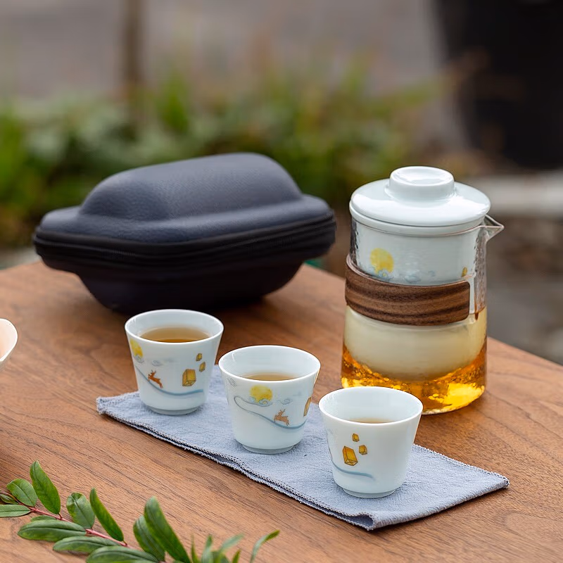 一鹿相伴快客杯（带花面）A-602