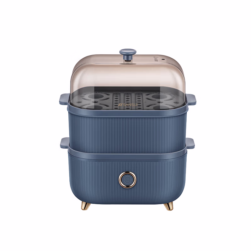 山水（SANSUI） 电蒸锅 多功能 S-ZG1705 长250mm宽155mm高290mm 12台/箱 (单位:台) 一键启动 小身材大容量 蓝色(平台编码:574270)