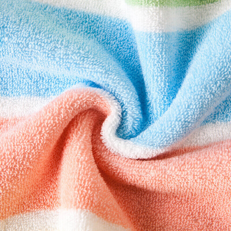 金号 毛巾家纺 A类纯棉毛巾洗脸面巾 清爽条纹 厚实吸水 单条装 黄 91g 68*34cm