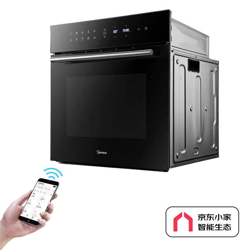美的（Midea）极光嵌入式烤箱 京东小家智能生态 65L 智能APP操控 一键快速发酵 ET1065JG-01SE