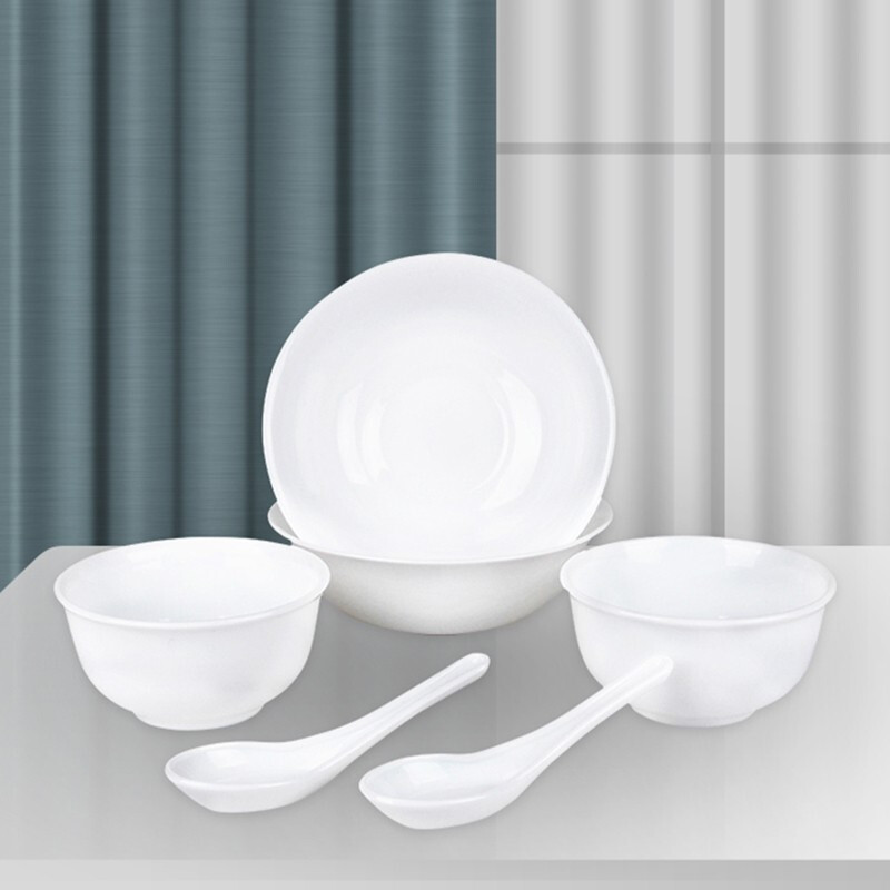 康宁餐具 餐具套装耐高温玻璃碗碟盘套装 冰萃玲珑餐具6件套A 6头