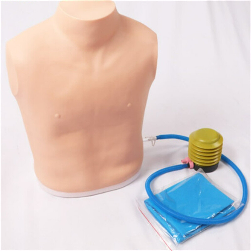 LINGXIN TECHNOLOGY 模拟人气胸处理模型气胸穿刺仿真模型半身气胸训练