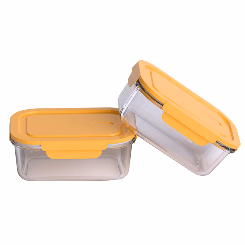 巴米樂 长乐耐热玻璃保鲜碗二件套 BNL-L008 1040ml 680ml 12套/箱 (单位:套) 蜜橙(平台编码:565412)