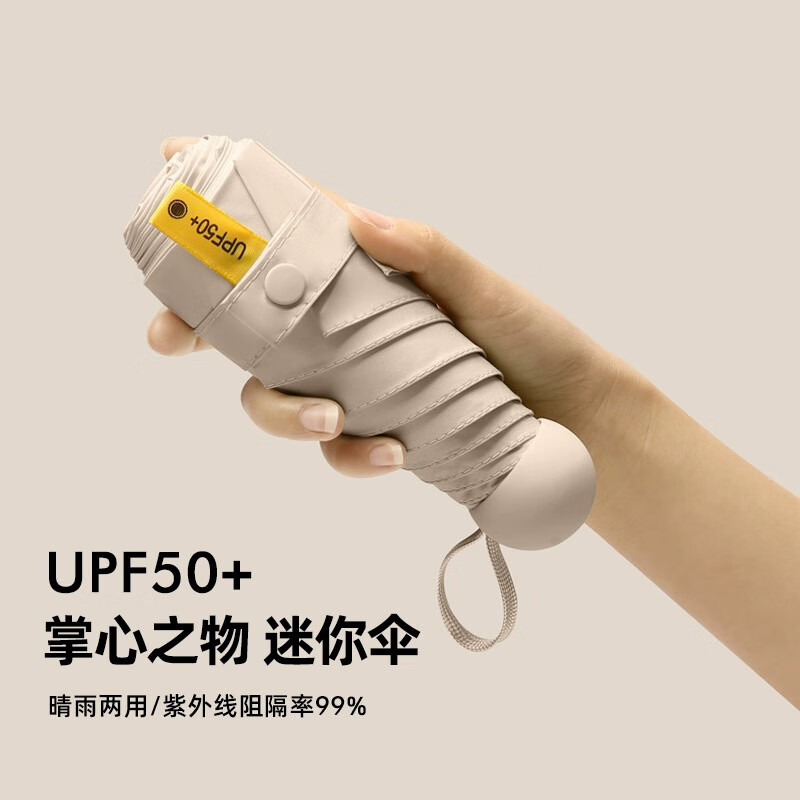 艾逸瑶选 晴悦系列钢骨玻纤五折胶囊伞 YS-1841