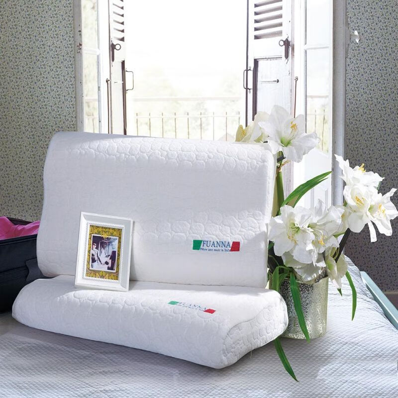 【门店同款】富安娜（fuanna）乳胶枕芯 意大利乳胶枕 65*40cm 白
