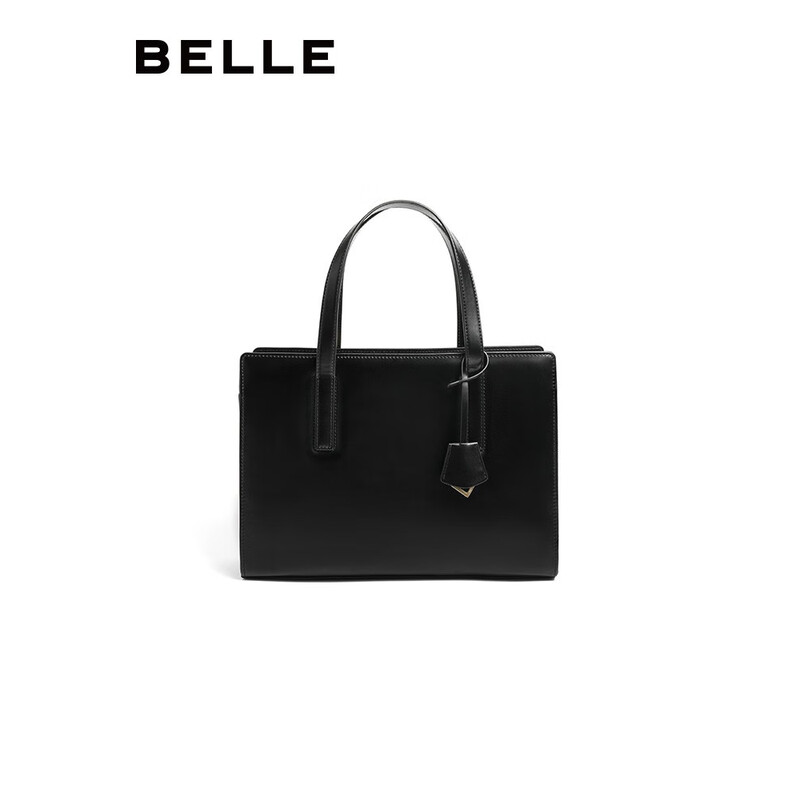百丽复古大容量托特包商场同款手提包21175DX2 典雅黑 F