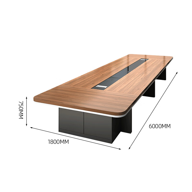 臻远ZY-HYZ-Z06现代简约会议桌板式桌6000*1800*750