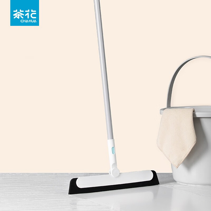 茶花玻璃刮水器家用刮子擦窗器刮水器地刮擦玻璃神器窗户清洁工具 【长柄2个装】长柄玻璃刷