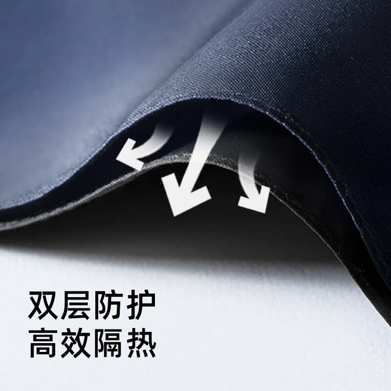 蕉下（beneunder）太阳伞防晒防紫外线遮阳伞女士雨伞户外晴雨两用伞 双层小黑伞系列三折伞-洛荷