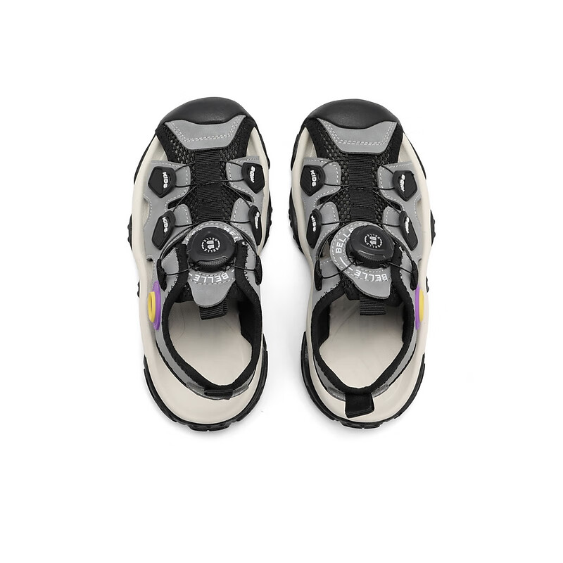 百丽透气凉鞋童鞋2023夏季新商场同款帅气凉鞋03110B73 黑色 29