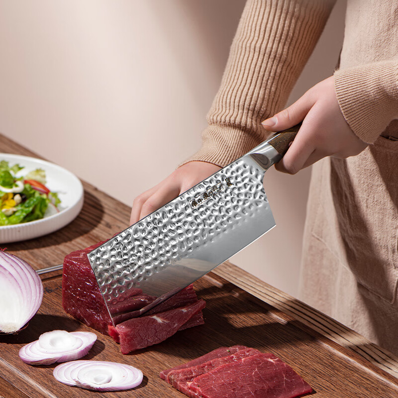 张小泉不锈钢刀具菜刀套装家用菜刀厨房套刀锤点防粘切菜刀斩骨刀实木柄 锋悦六件套 6件套