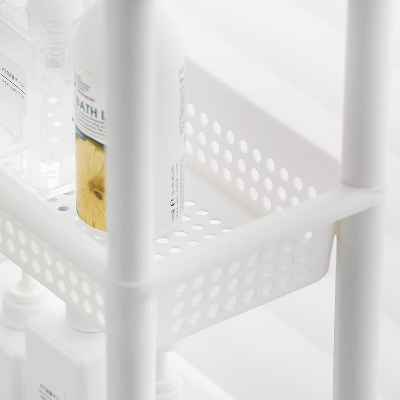 茶花百纳窄边可移动四层置物架客厅阳台厨房置物架 多纳可移动四层置物架47.5*21.6*90.3）