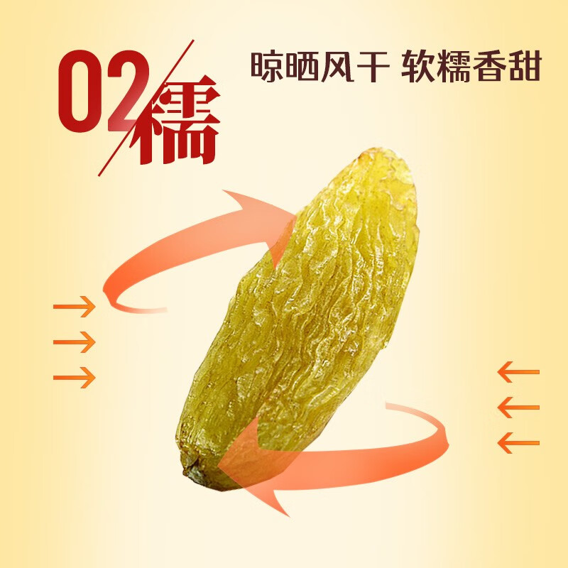 鲜记 绿香妃葡萄干388g/罐