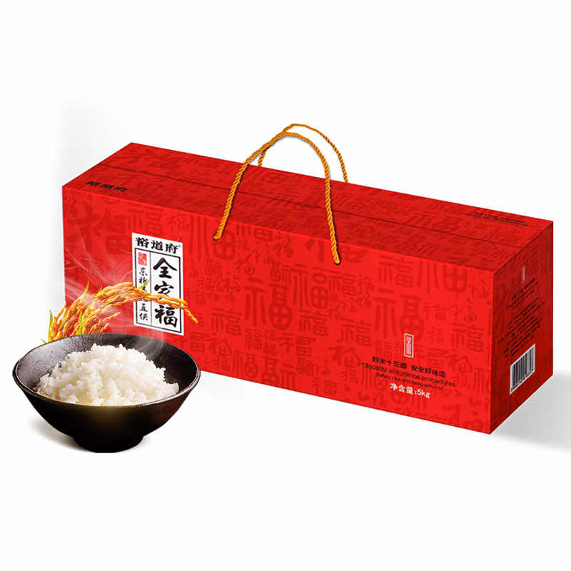 裕道府（中国红）全家福大米礼盒5KG