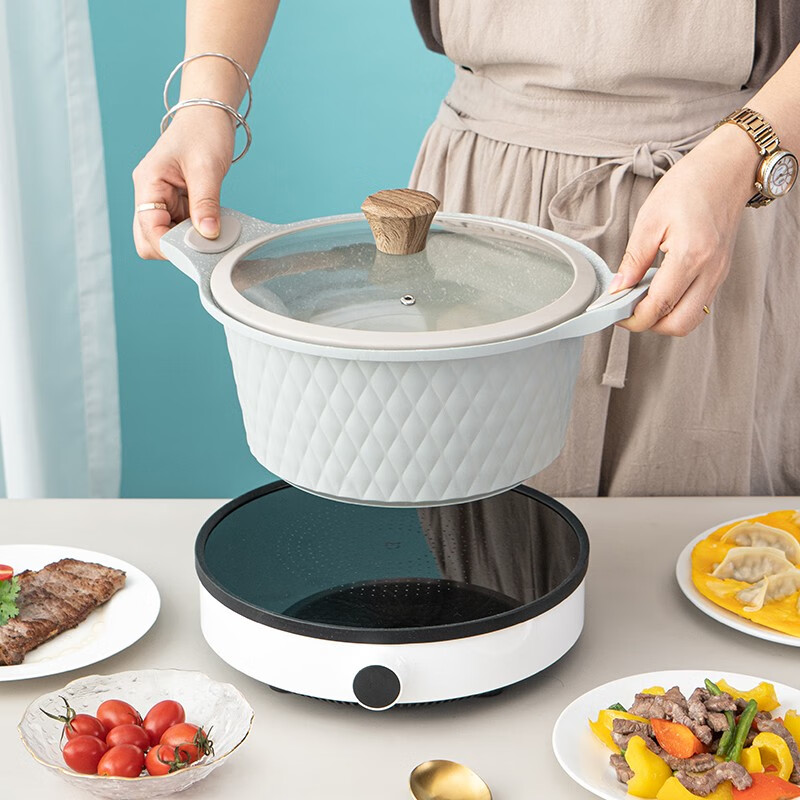 Debo 德铂摩纳哥汤锅火锅明火电磁炉通用24cm