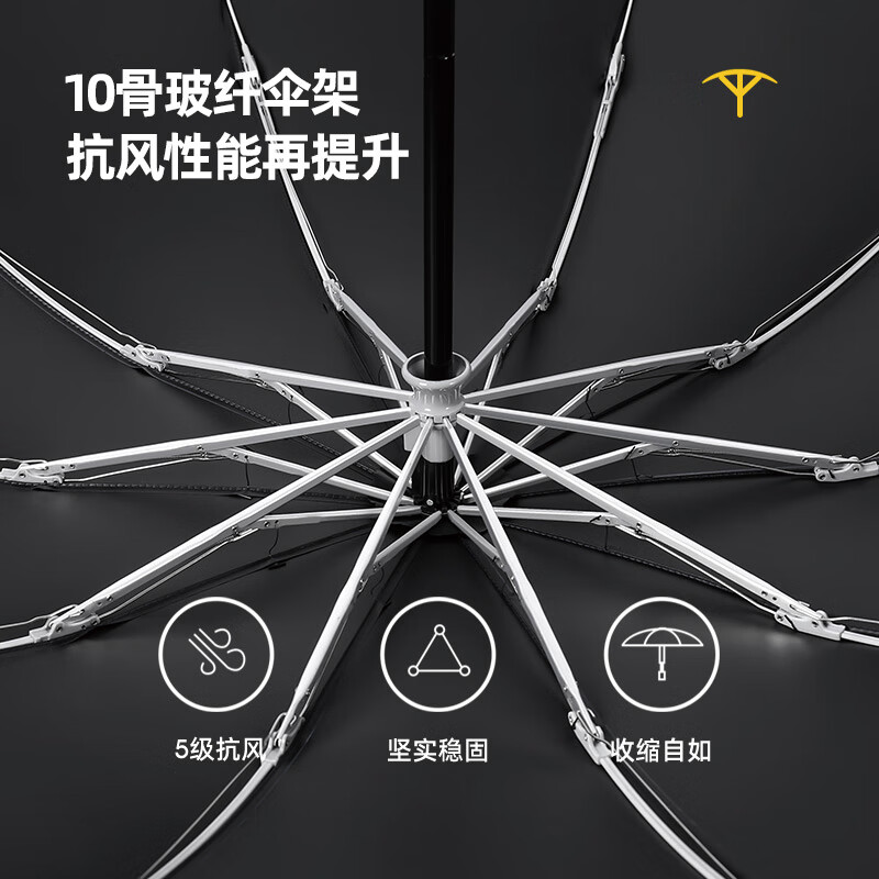 艾逸瑶选 赛博系列全自动铝合金反向伞机械防回弹手柄 YS-1845 袋装