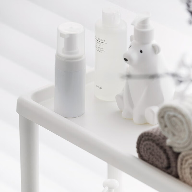 茶花百纳窄边可移动四层置物架客厅阳台厨房置物架 多纳可移动四层置物架47.5*21.6*90.3）