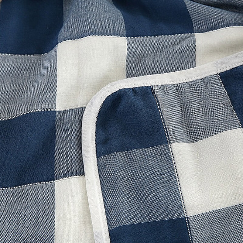 Tri-polar40纱支六层纱布毛巾被空调被 TP2903 大蓝格 200*230cm