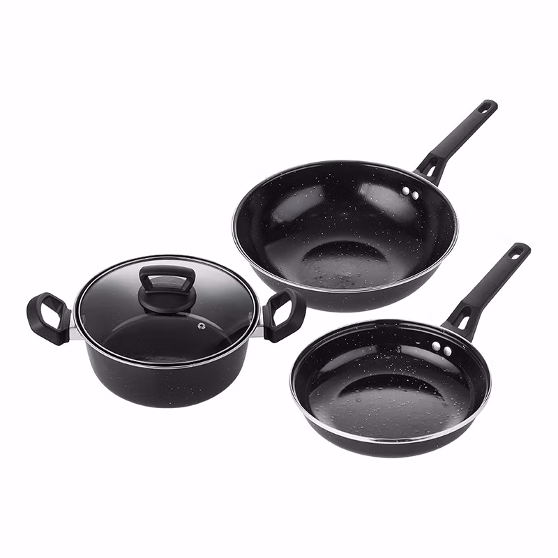 赫曼德 星耀搪瓷三件套 HMD-9737  24cm汤锅 24cm煎盘 32cm炒锅 (单位:套)(平台编码:574389)