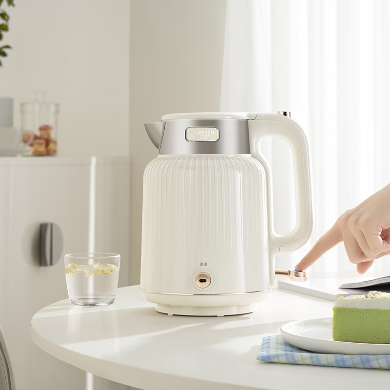 康巴赫保温电热水壶 浅杏色 1.8L
